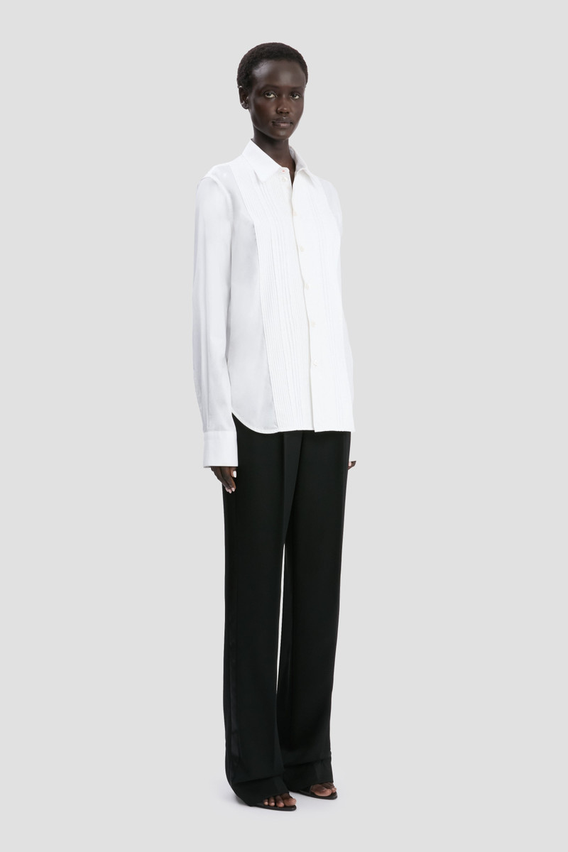Pin Tuck Shirt In White 3