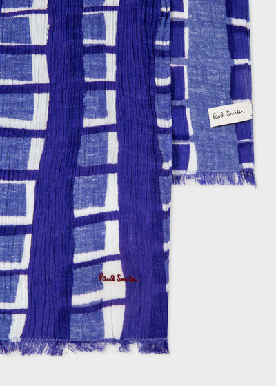 Paul Smith Cotton 'Hand Drawn Check' Scarf outlook