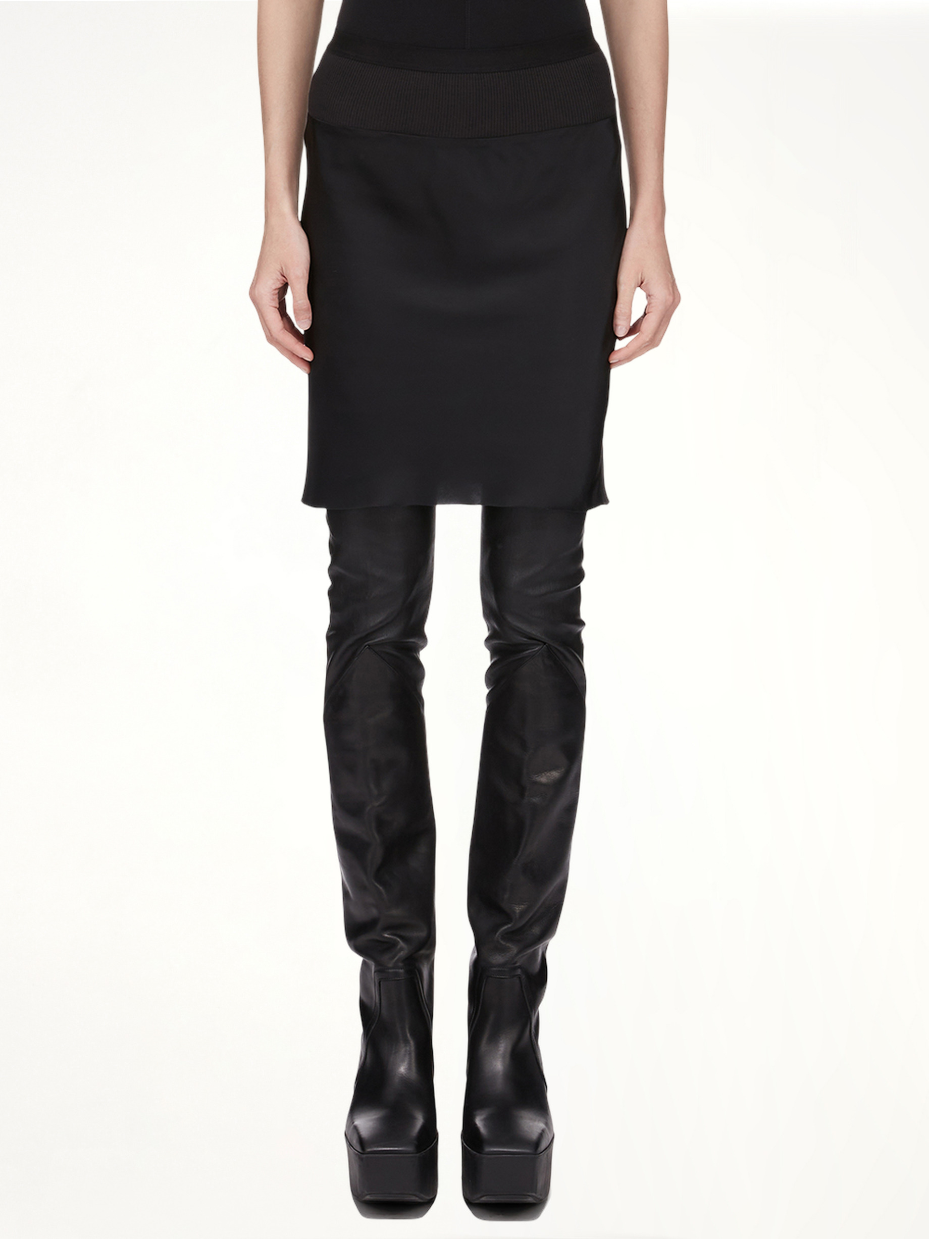Short Bias Skirt in Black - 1