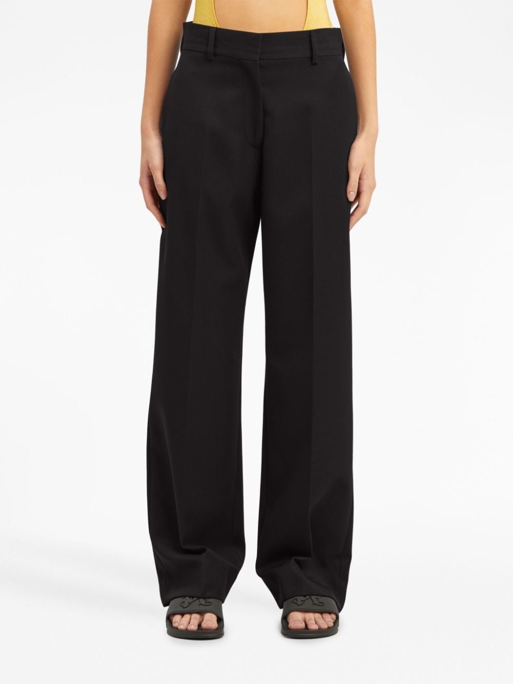 high-rise straight-leg trousers - 3