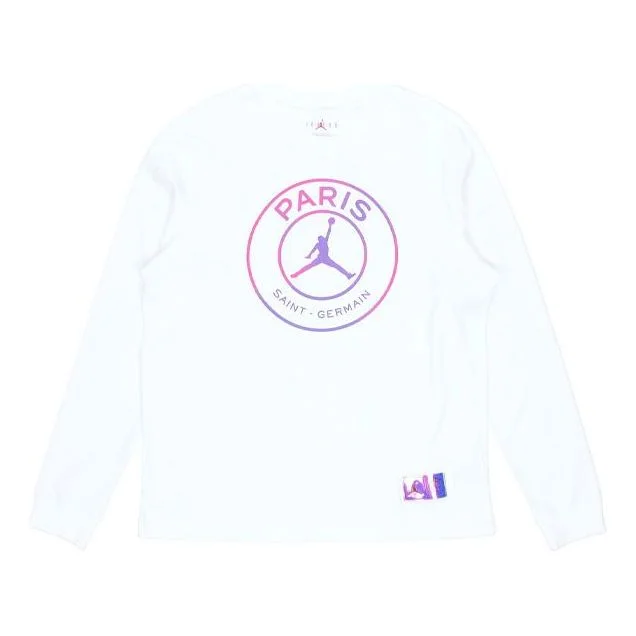Air Jordan MENS Paris Saint-Germain Casual Sports Crew Neck Long Sleeve White CZ0794-100 - 1