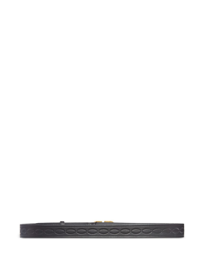 Valentino embossed leather belt outlook