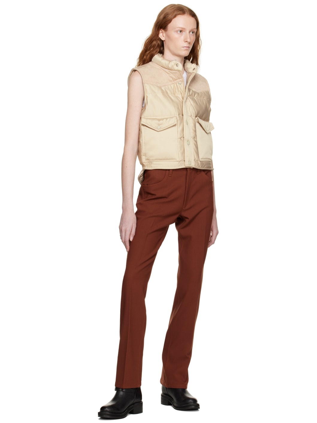 Taupe Erica Puffer Vest - 4