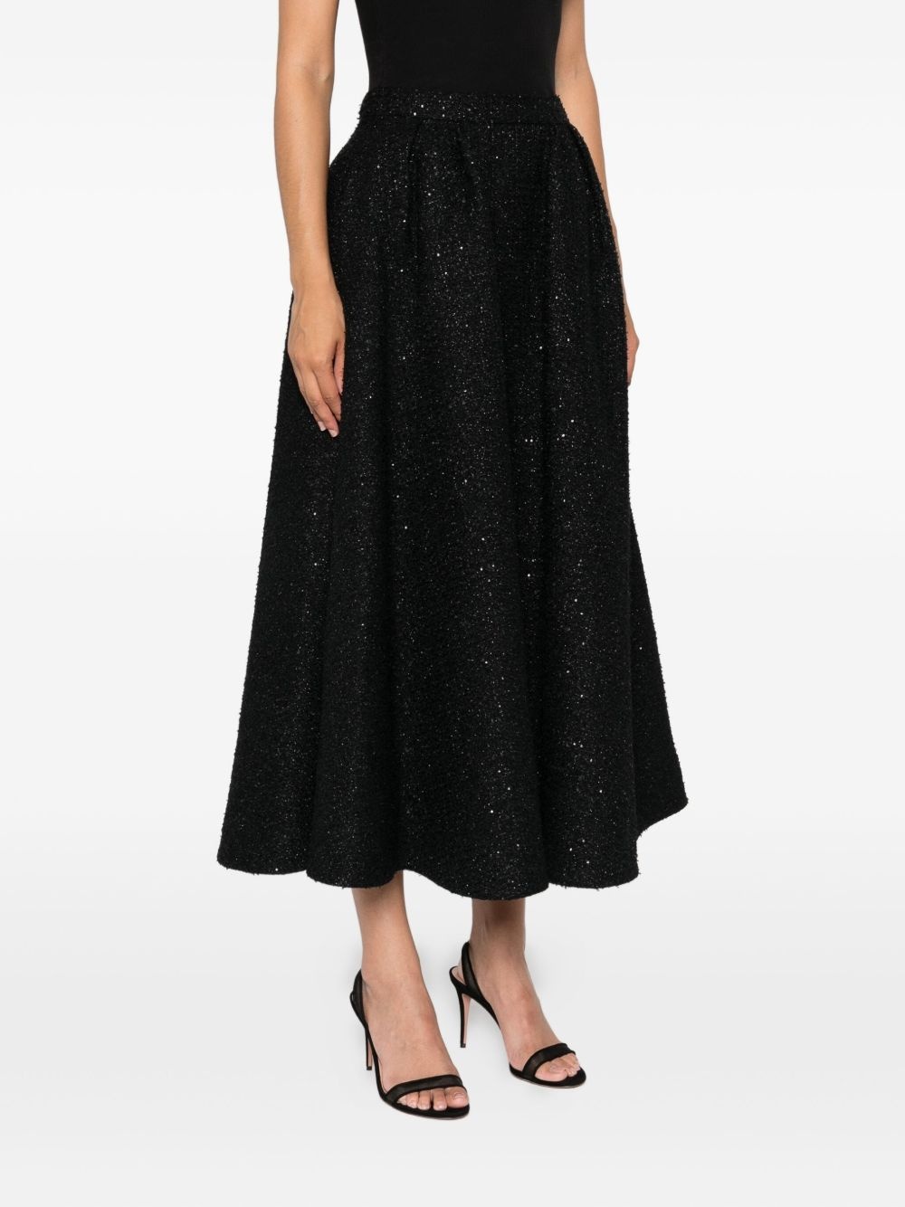 sequin-embellished pleated skirt - 3