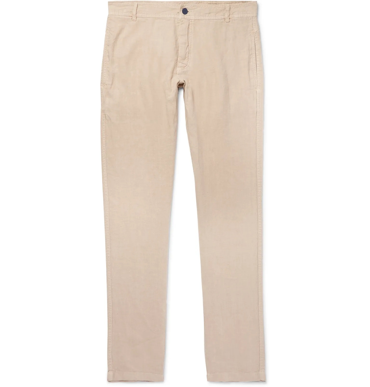 Panache Slim-Fit Slub Linen Trousers - 1