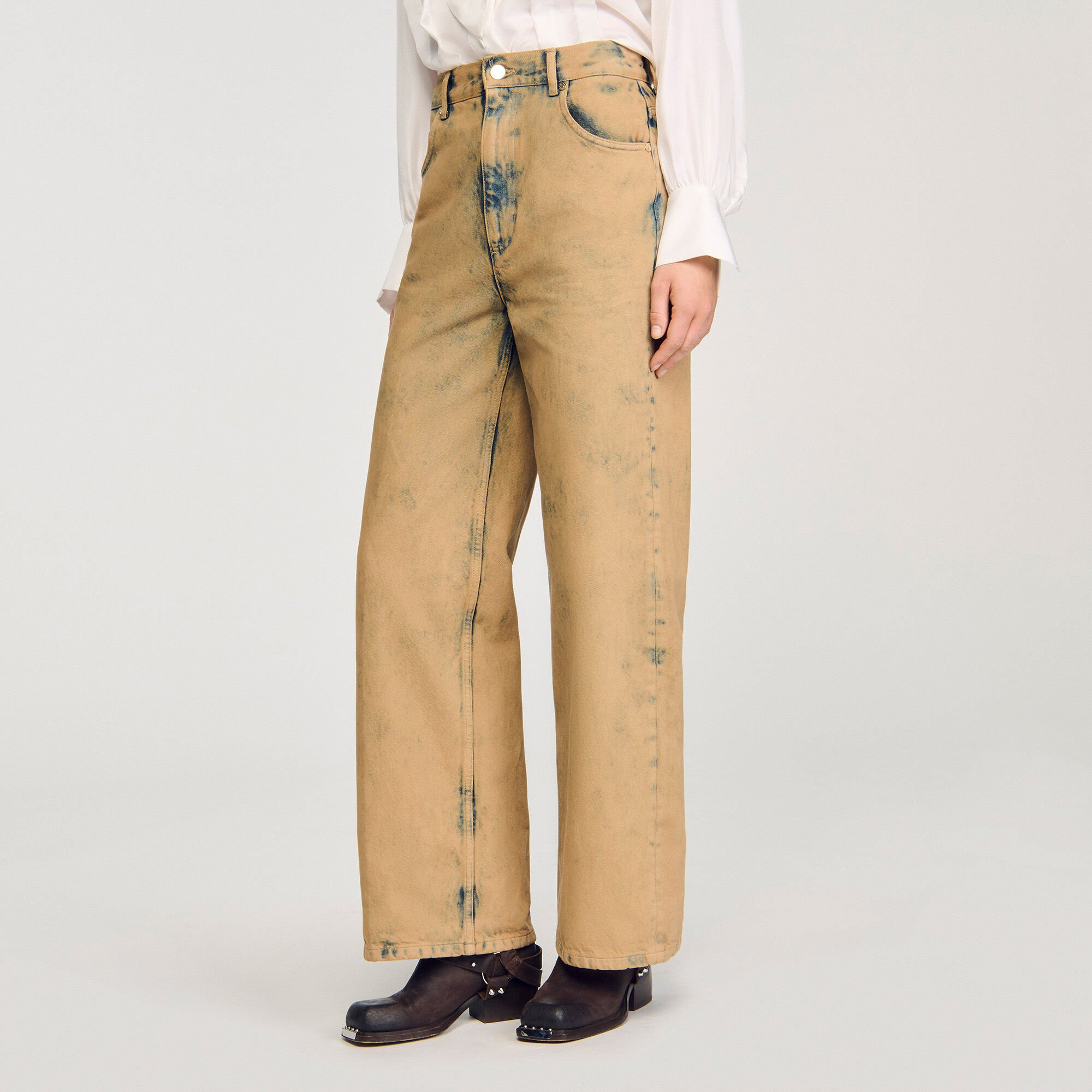 FADED WIDE-LEG JEANS - 4