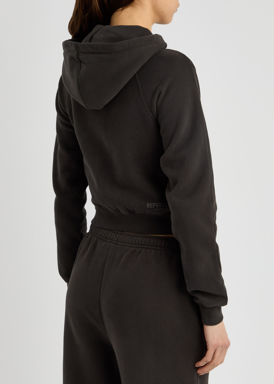 Represent Owners Club Cropped Hooded Cotton Sweatshirt - 3