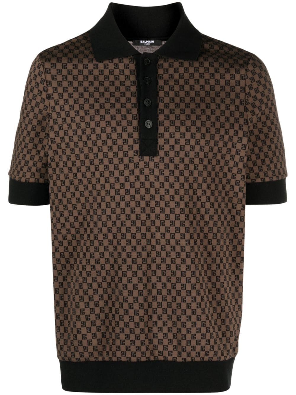 Mini Monogram-jacquard polo shirt - 1