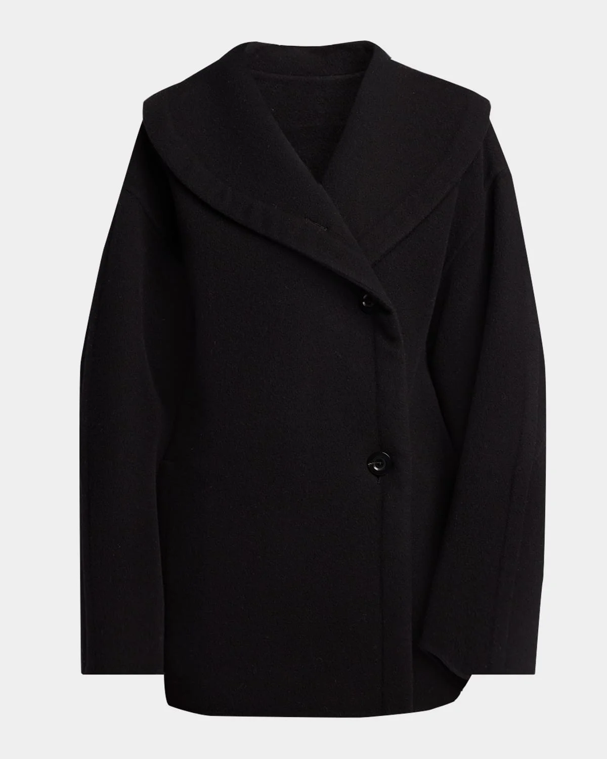 Temur Double-Breasted Wool Shawl-Collar Coat - 1