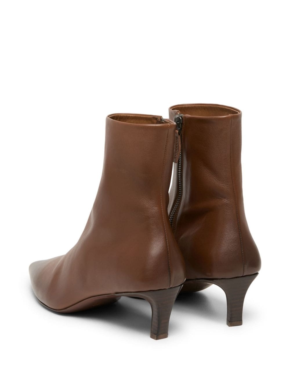 leather pointed toe boots - 3