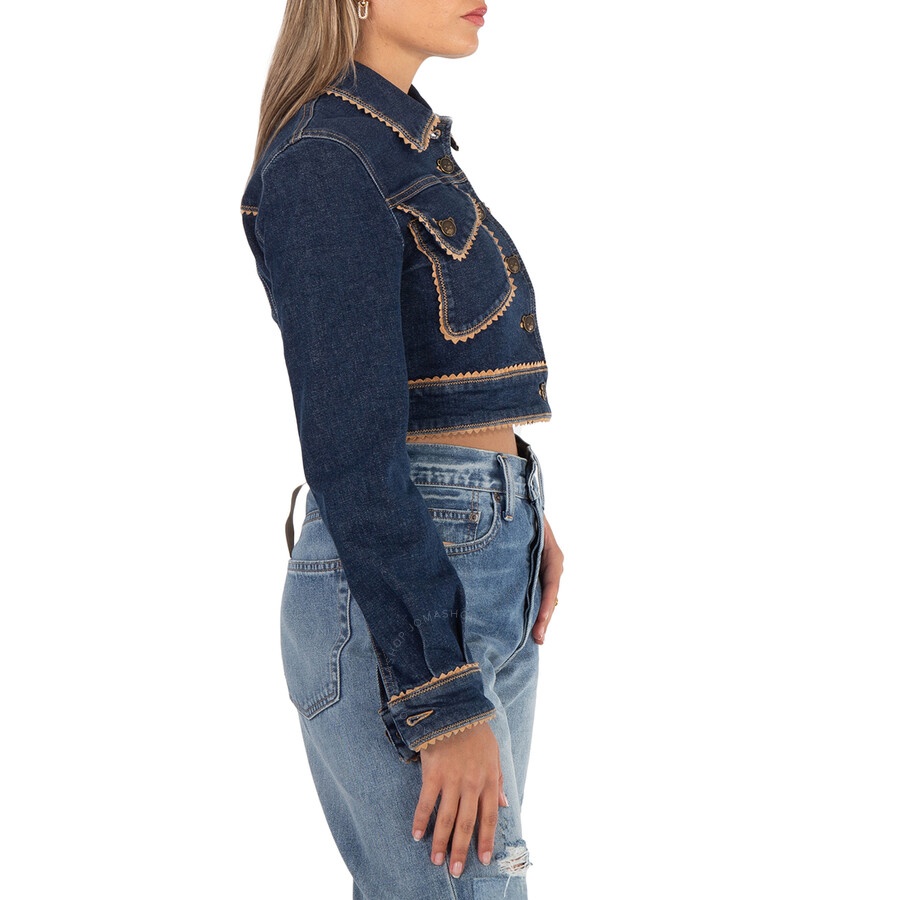 Moschino Passementerie Cropped Denim Jacket - 5