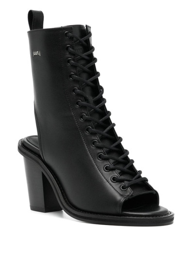 JUUN.J 80mm open-toe leather boots outlook