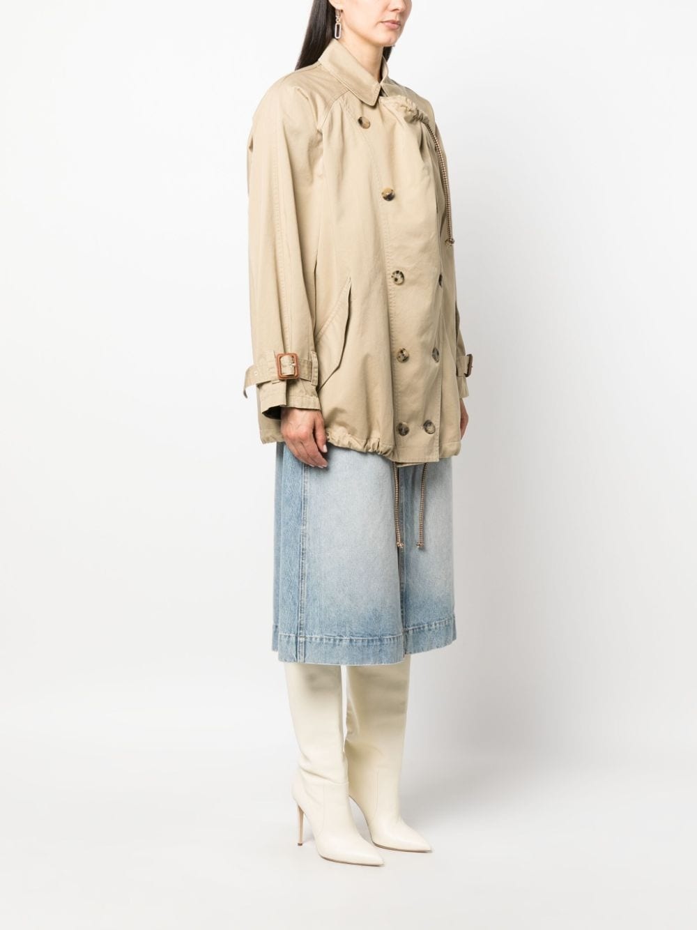 Dusika double-breasted trench coat - 3