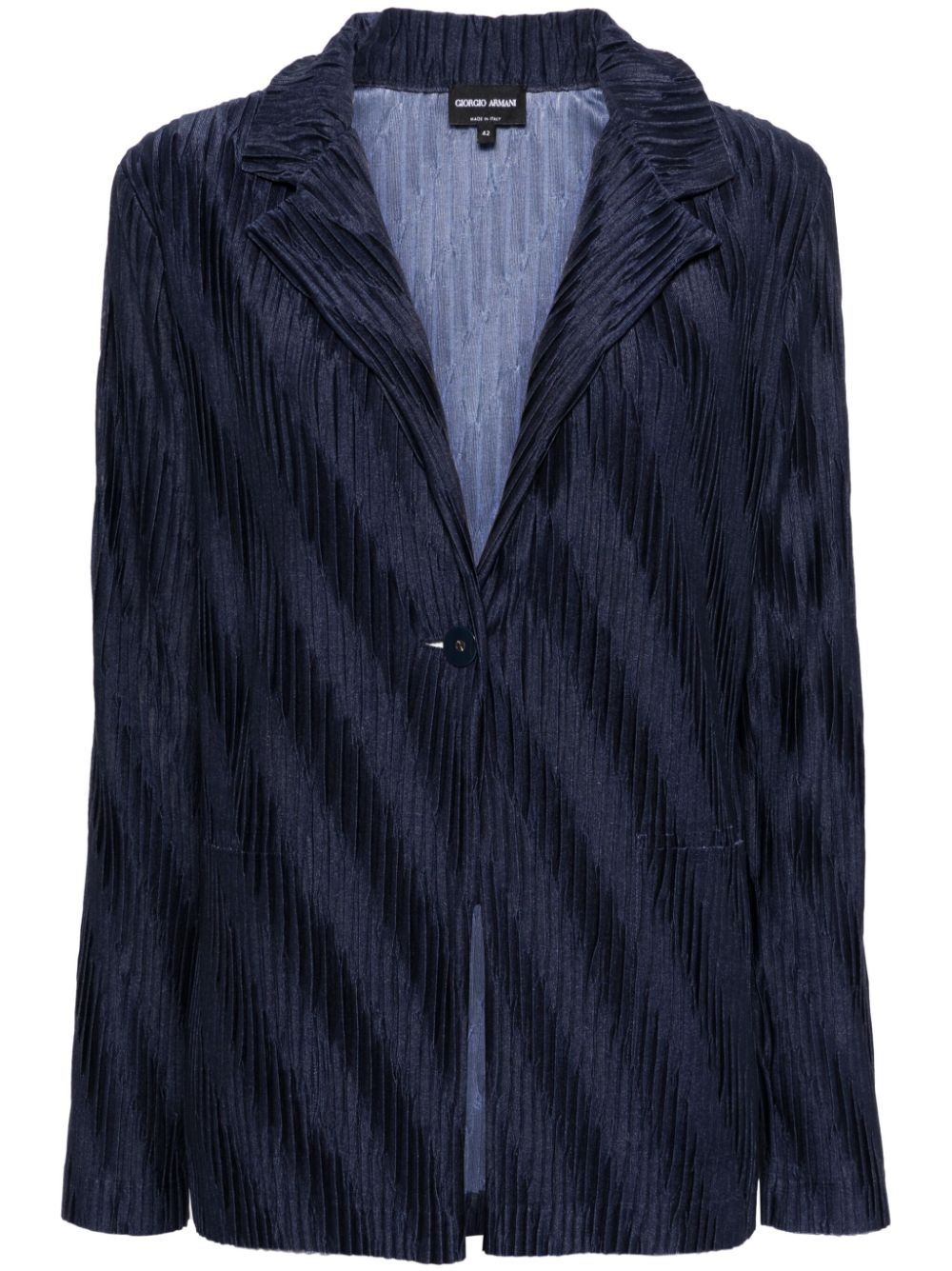 plissé-effect blazer - 1