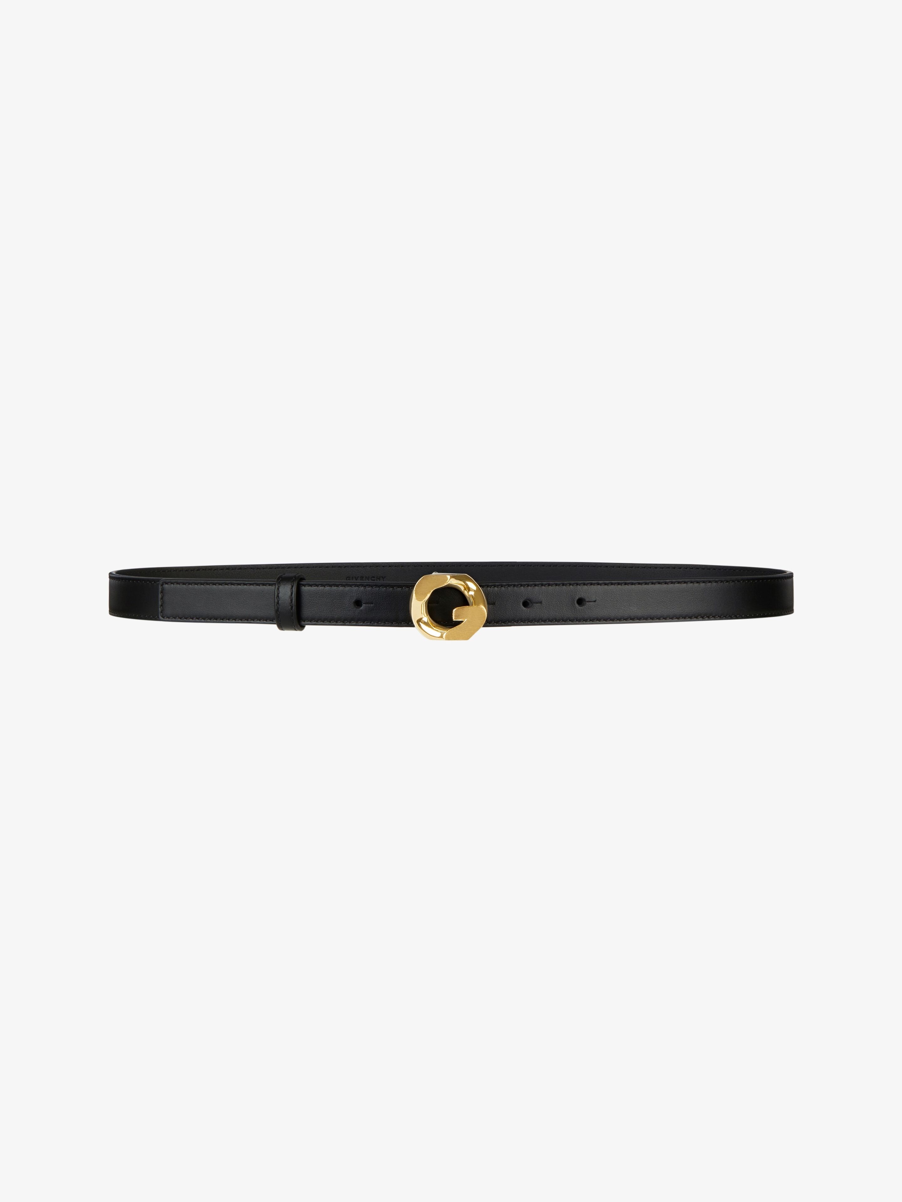 BELT IN LEATHER WITH G-CHAIN BUCKLE - 1