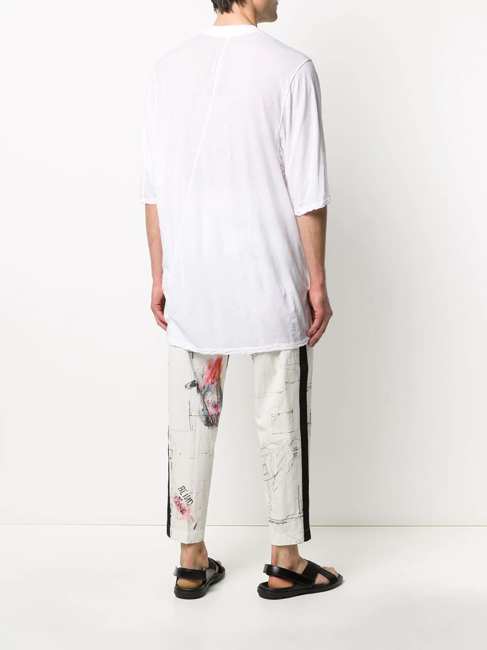 plain oversized T-shirt  - 4