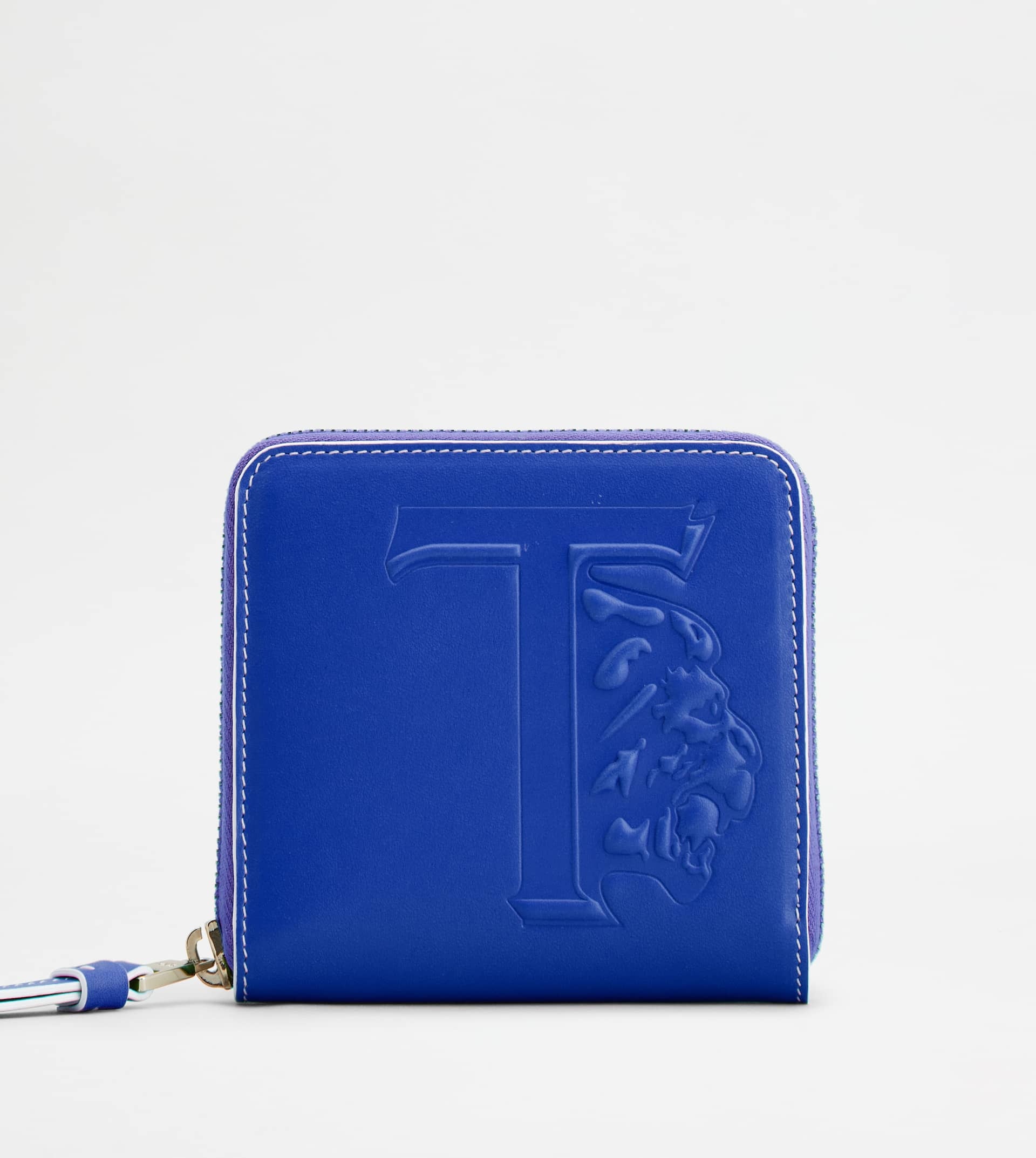 WALLET IN LEATHER - BLUE - 1