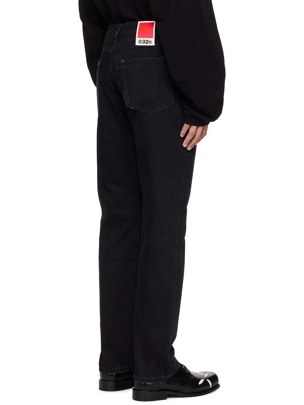 Black "Down To Earth" Straight Leg Jeans - 3