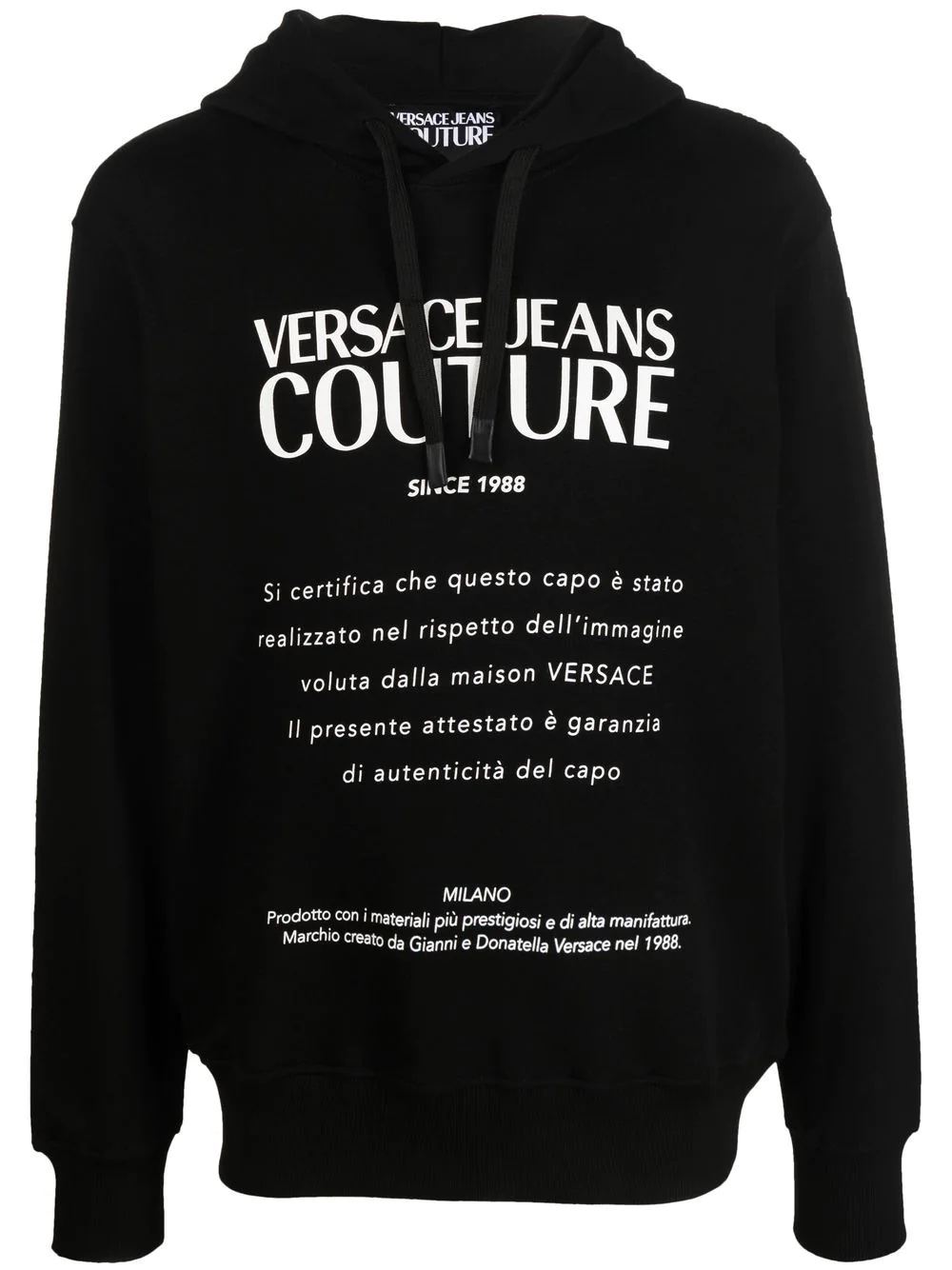 logo drawstring hoodie - 1