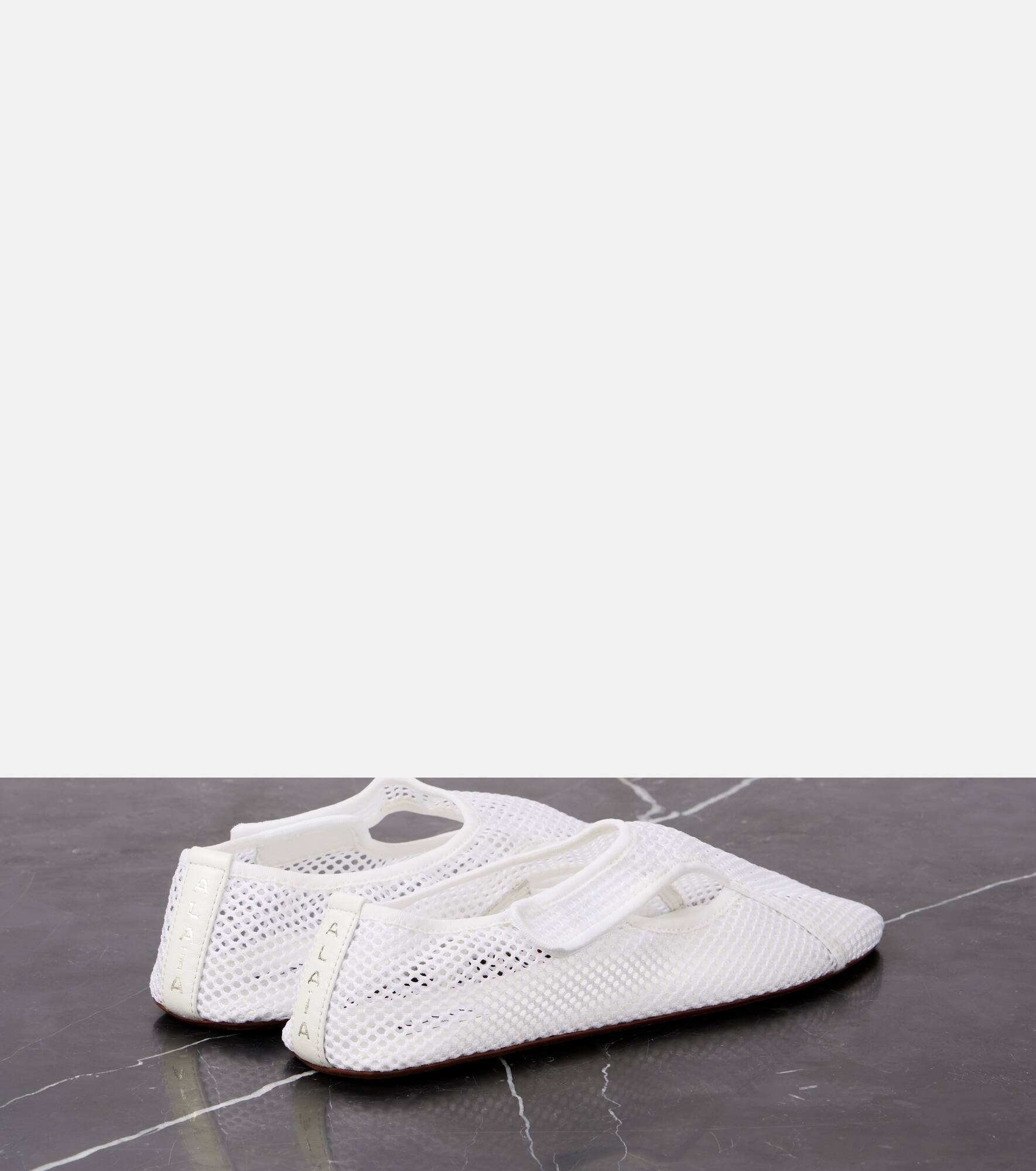 Flex leather-trimmed mesh ballet flats - 2
