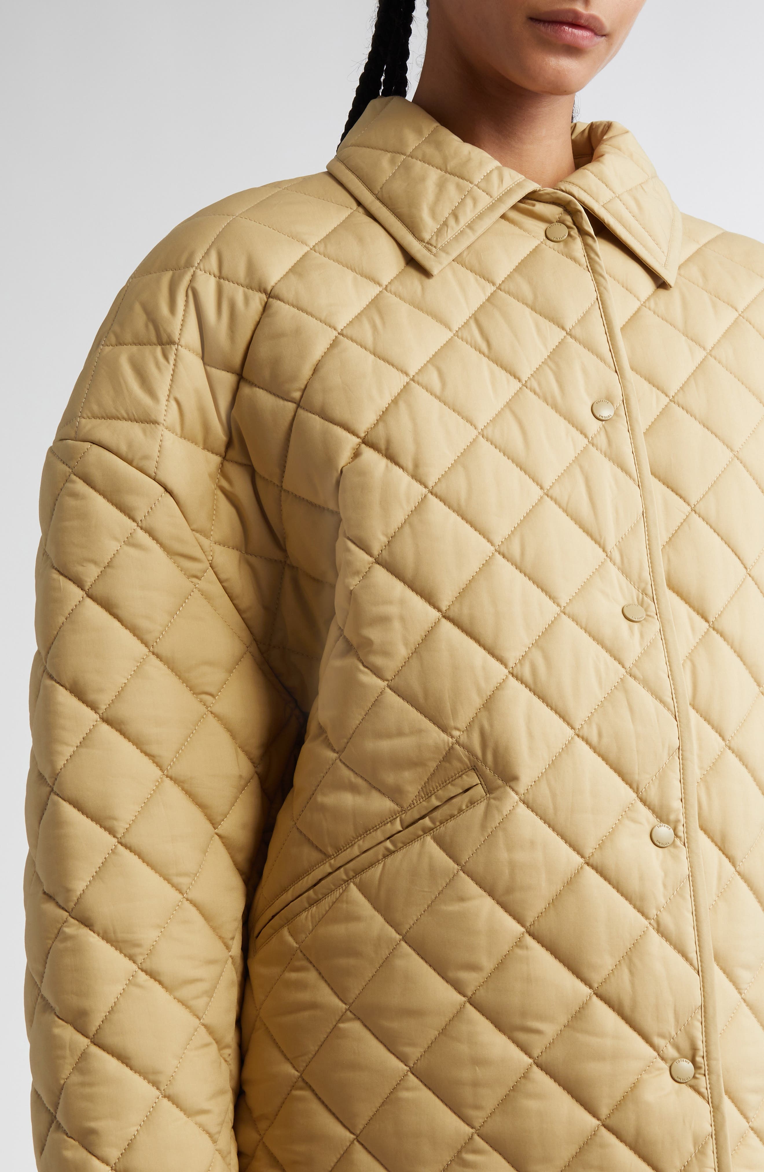 TOTEME Oversize Quilted Jacket in Desert at Nordstrom - 5