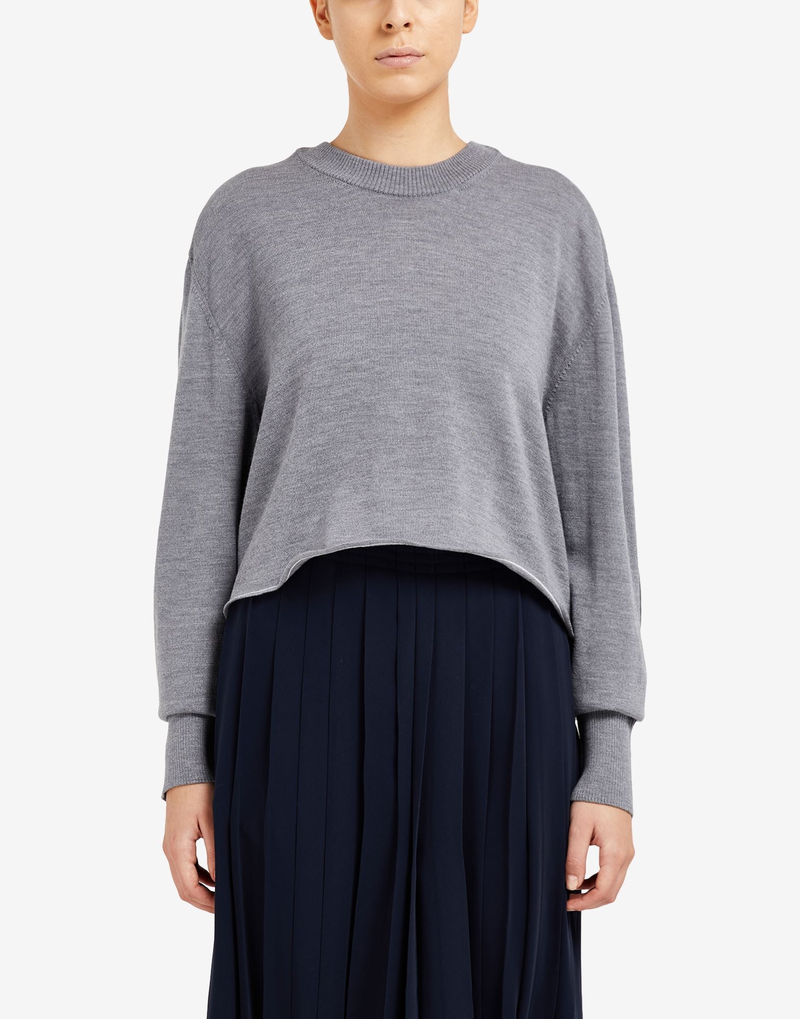 Elbow patch cropped sweater - 5