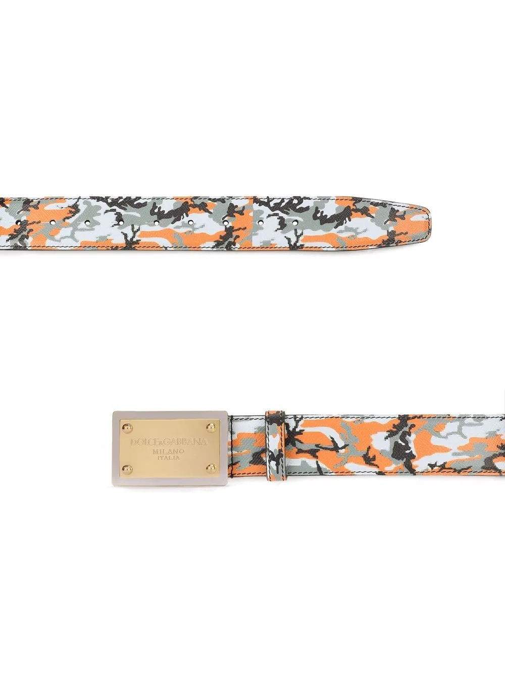 camouflage-print leather belt - 2