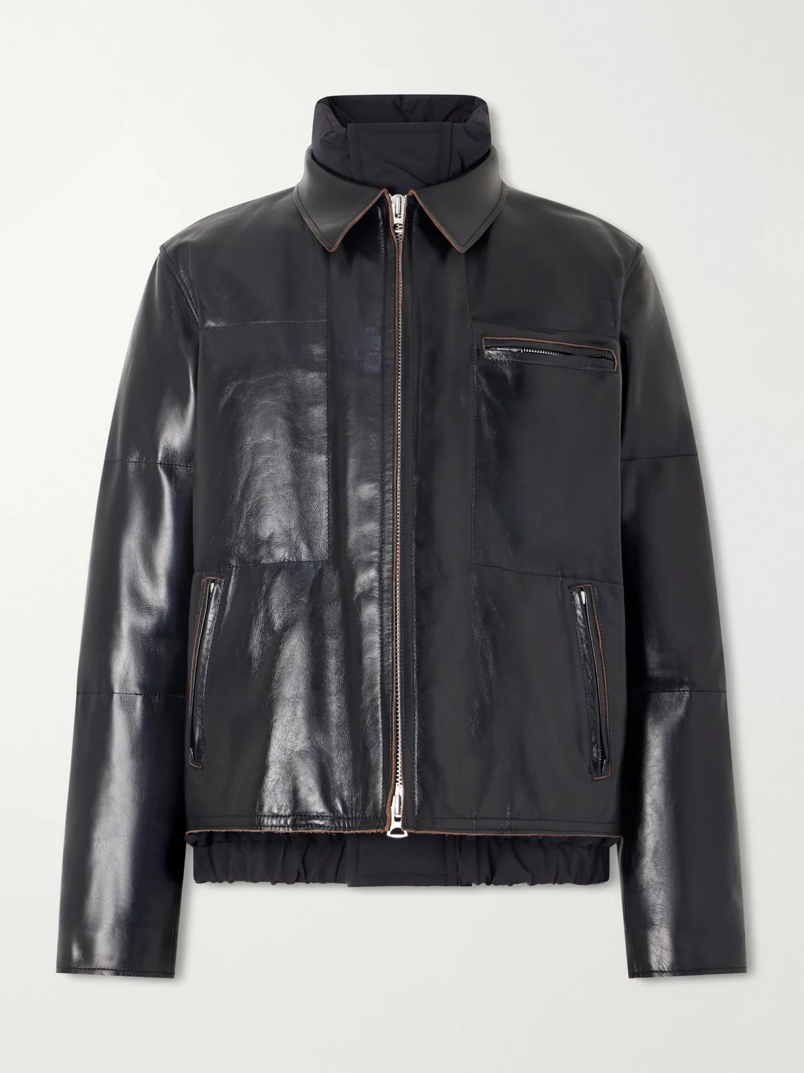Leather Down Jacket - 1