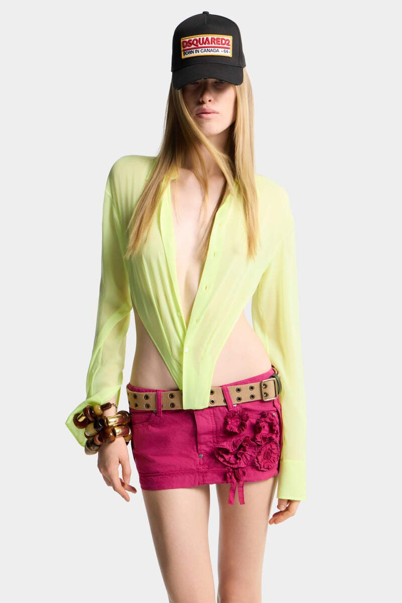 DEEP CUT SHEER SHIRT 3