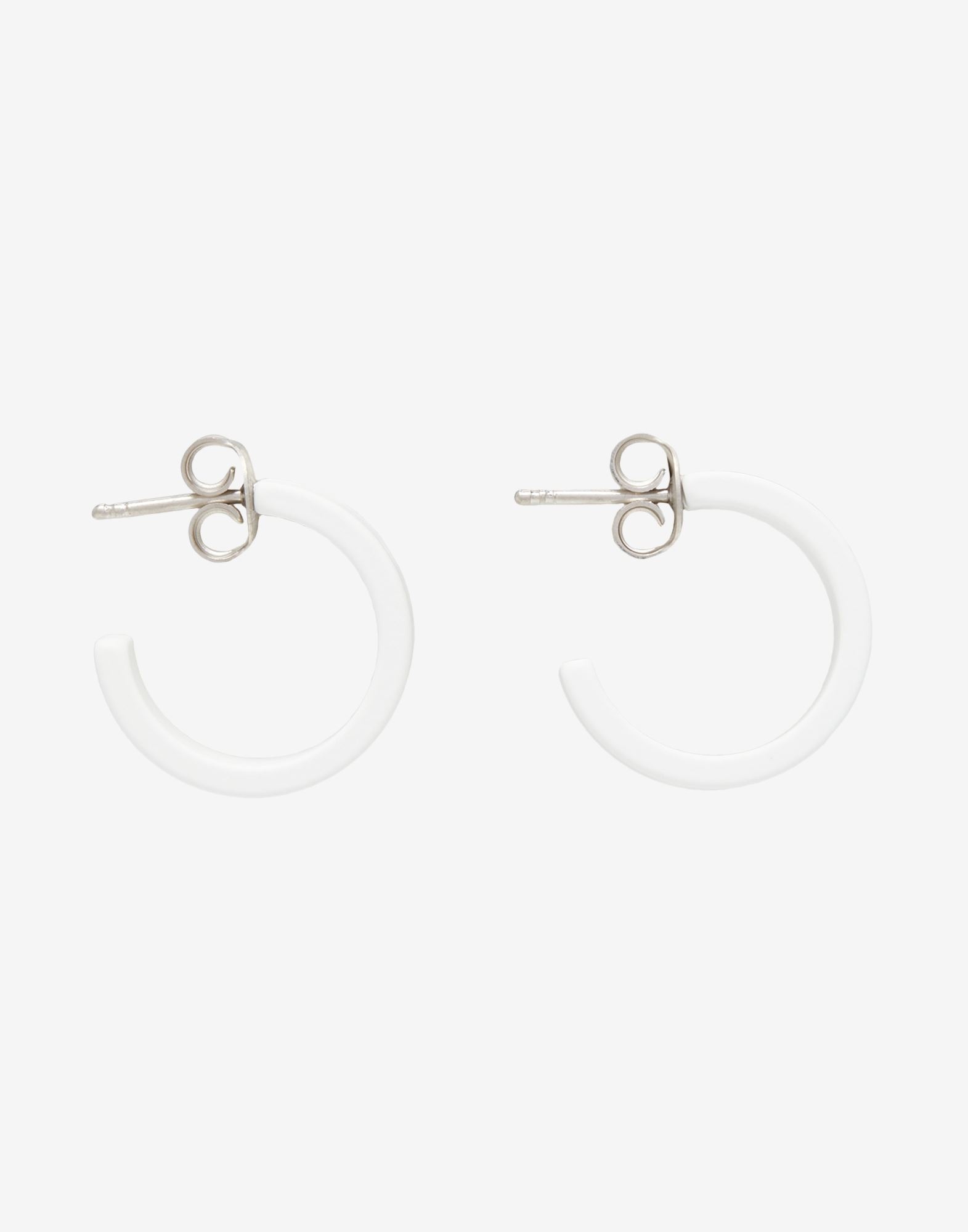 Minimal logo hoop earrings 2