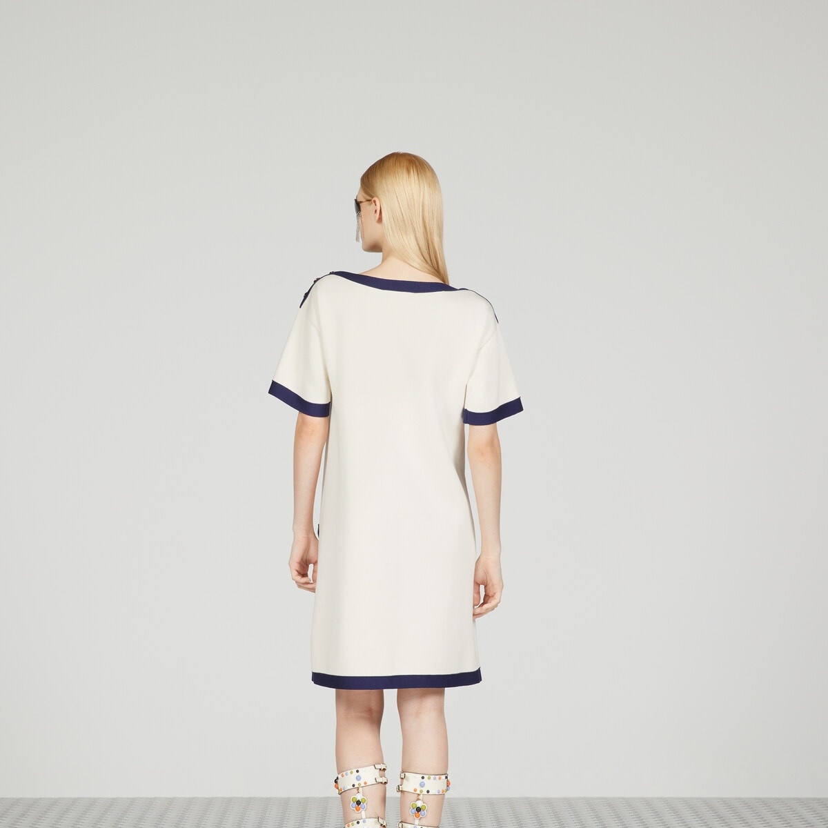 Cotton and silk blend dress - 6