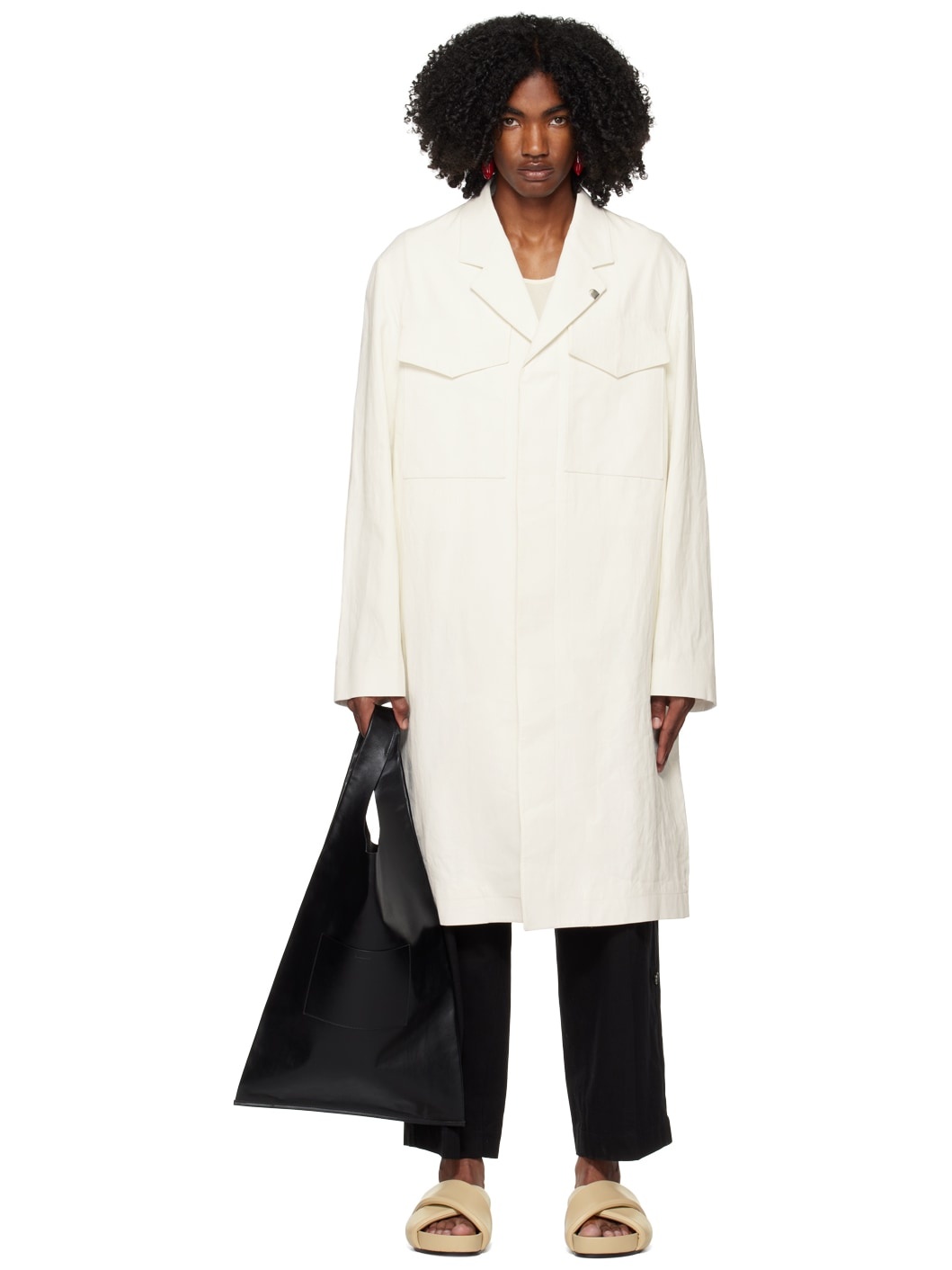 Off-White Flap Pocket Coat - 1