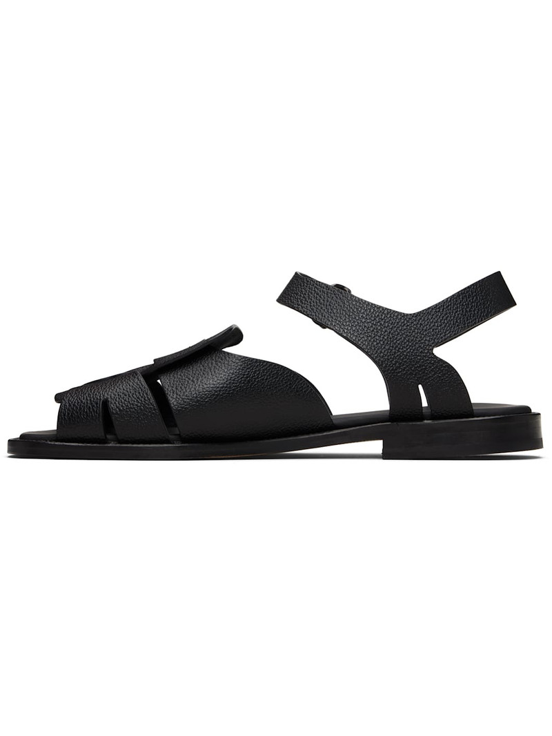 HEREU Black Roca 2 Grainy Veg Tanned Sandals outlook