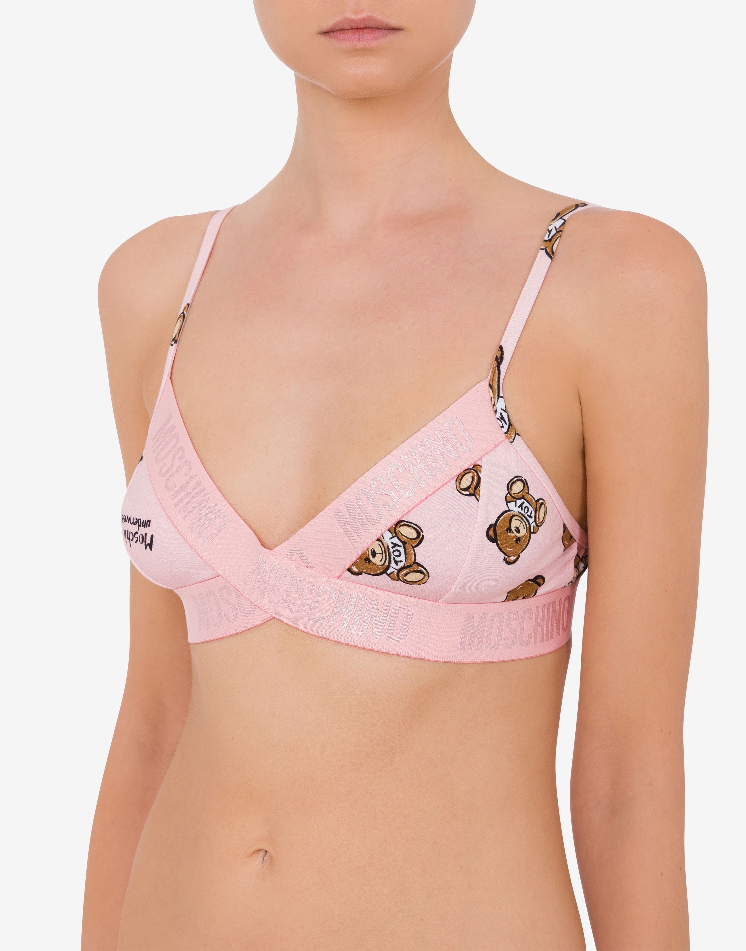 ALLOVER TEDDY BEAR TRIANGLE BRA - 2