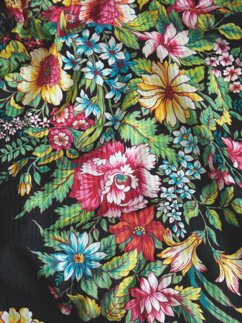 floral-print cotton-blend midi skirt - 6