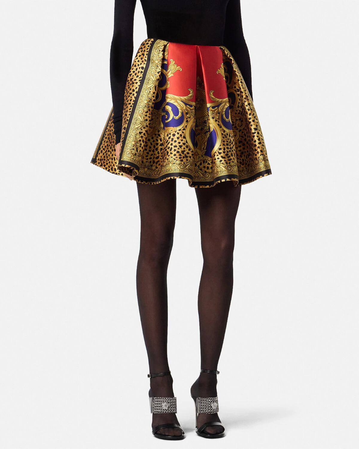 Cheetah Barocco Silk Duchesse Ballet Skirt - 4