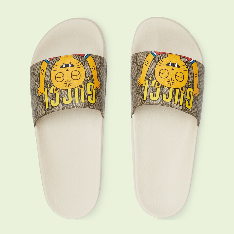 GUCCI Men's Gucci cat print sandal outlook