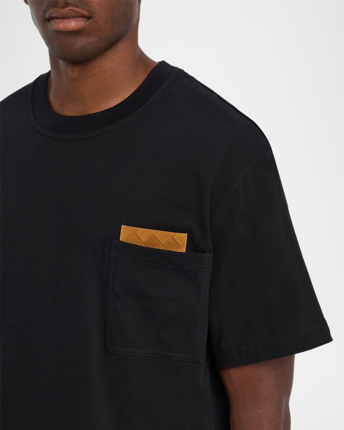 Men's Pima Cotton Jersey Intrecciato-Pocket T-Shirt - 5