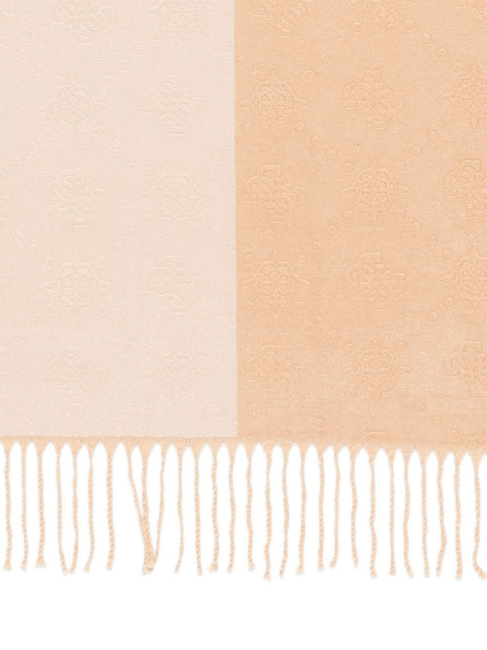 fringed two-tone scarf - 3