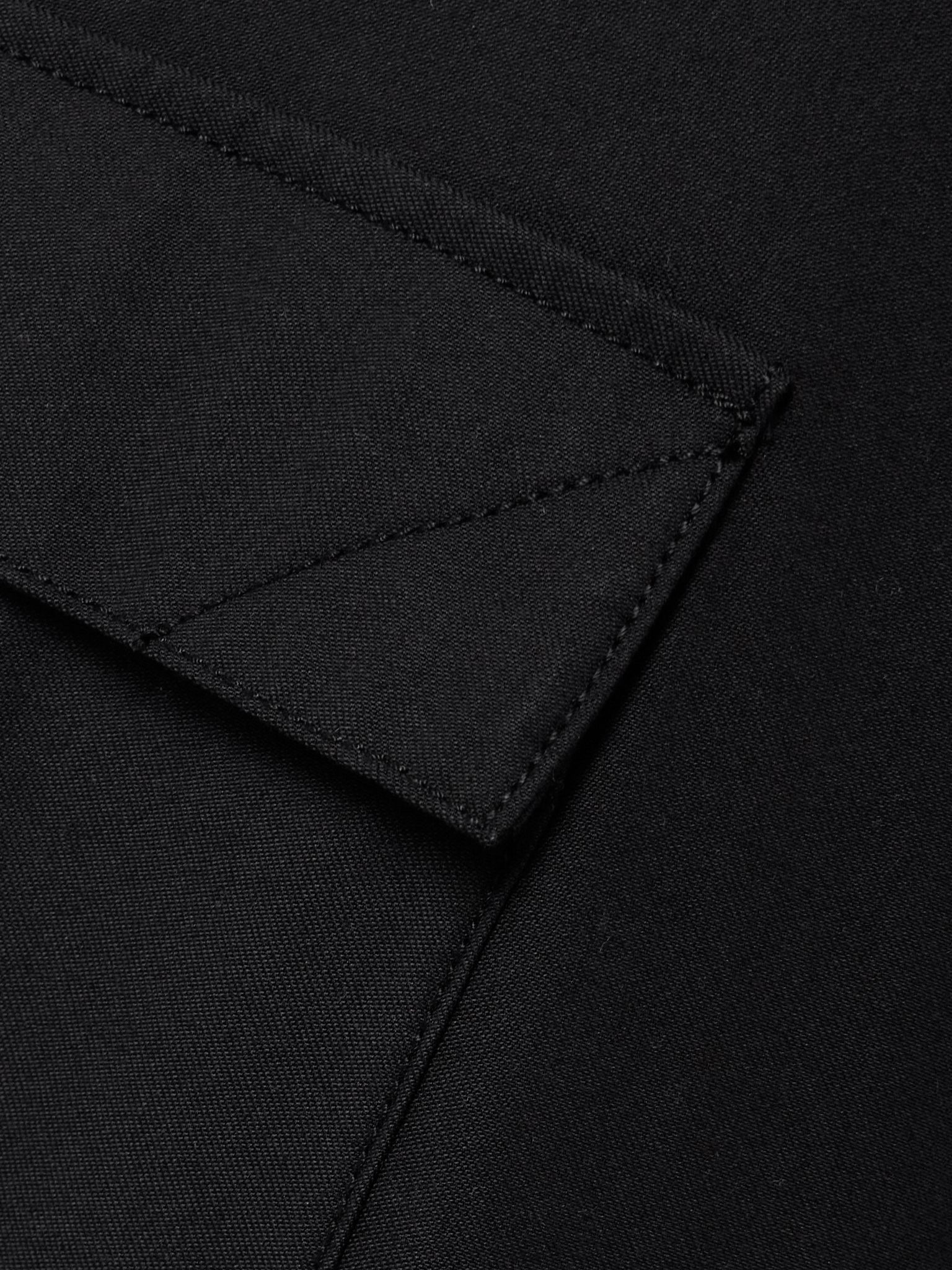 Lyocell and cotton-blend twill barrel-leg cargo pants Black - 5