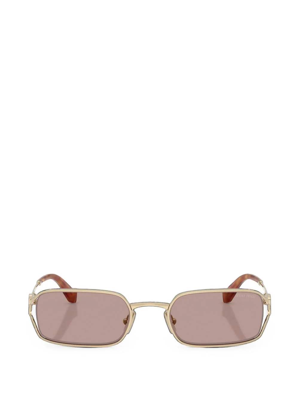 logo-plaque rectangle-frame sunglasses - 1