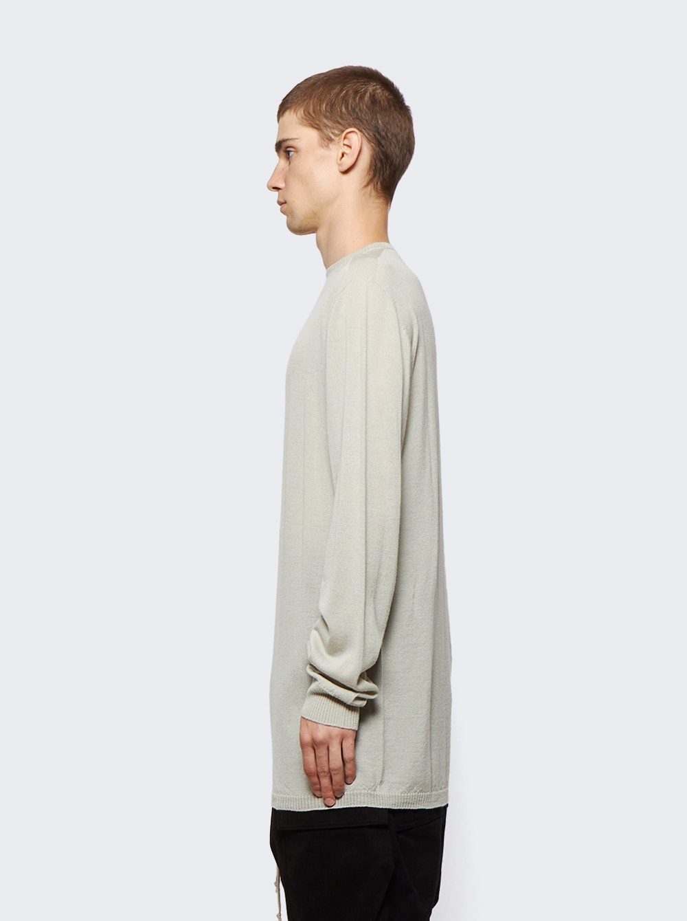 Strobe Oversized Roundneck Sweater Pearl White - 4