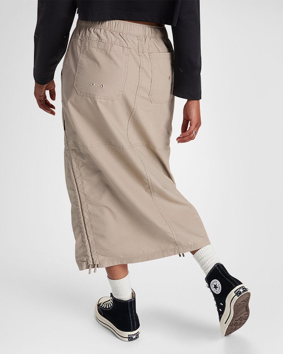 Long Woven Cargo Skirt - 3