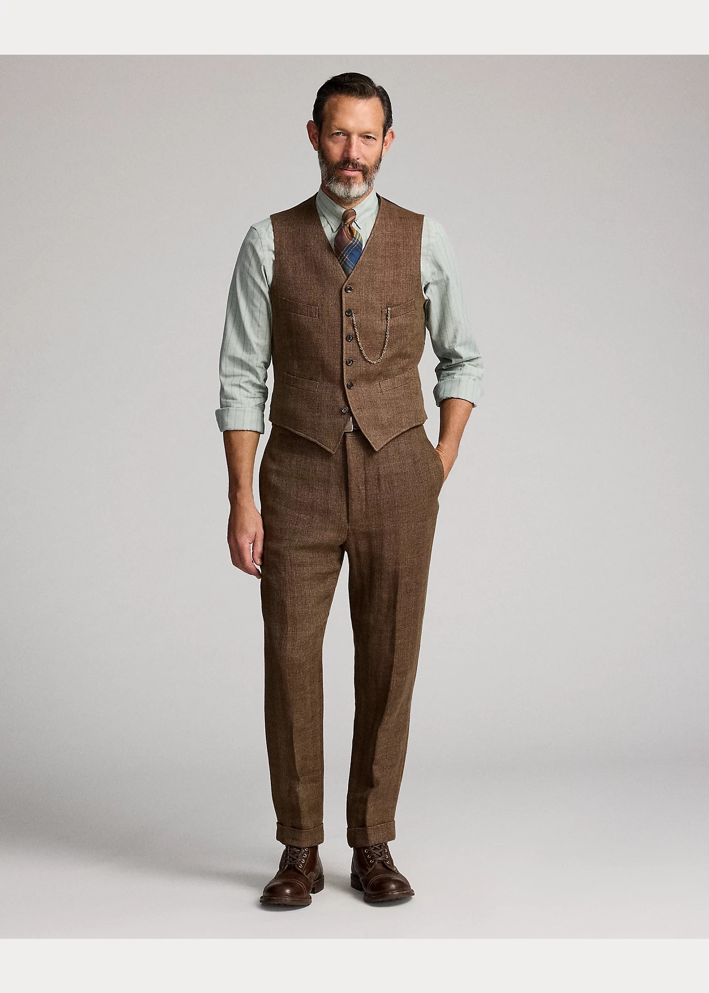 Slim Fit Striped Dobby Shirt - 2