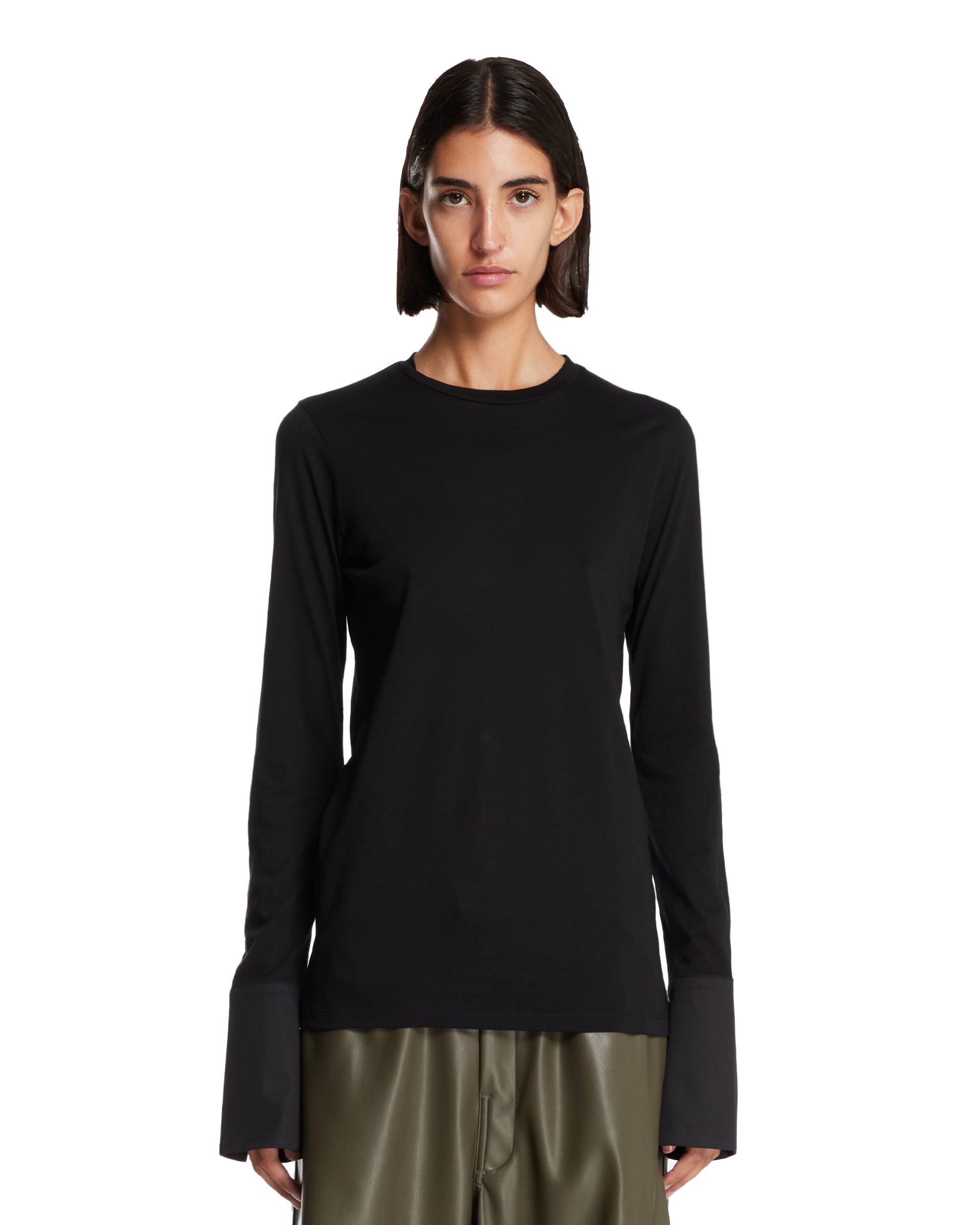 Black Top with Extended Cuffs - 1
