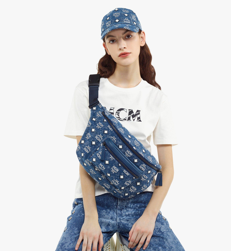 Fursten Belt Bag in Vintage Denim Jacquard 5