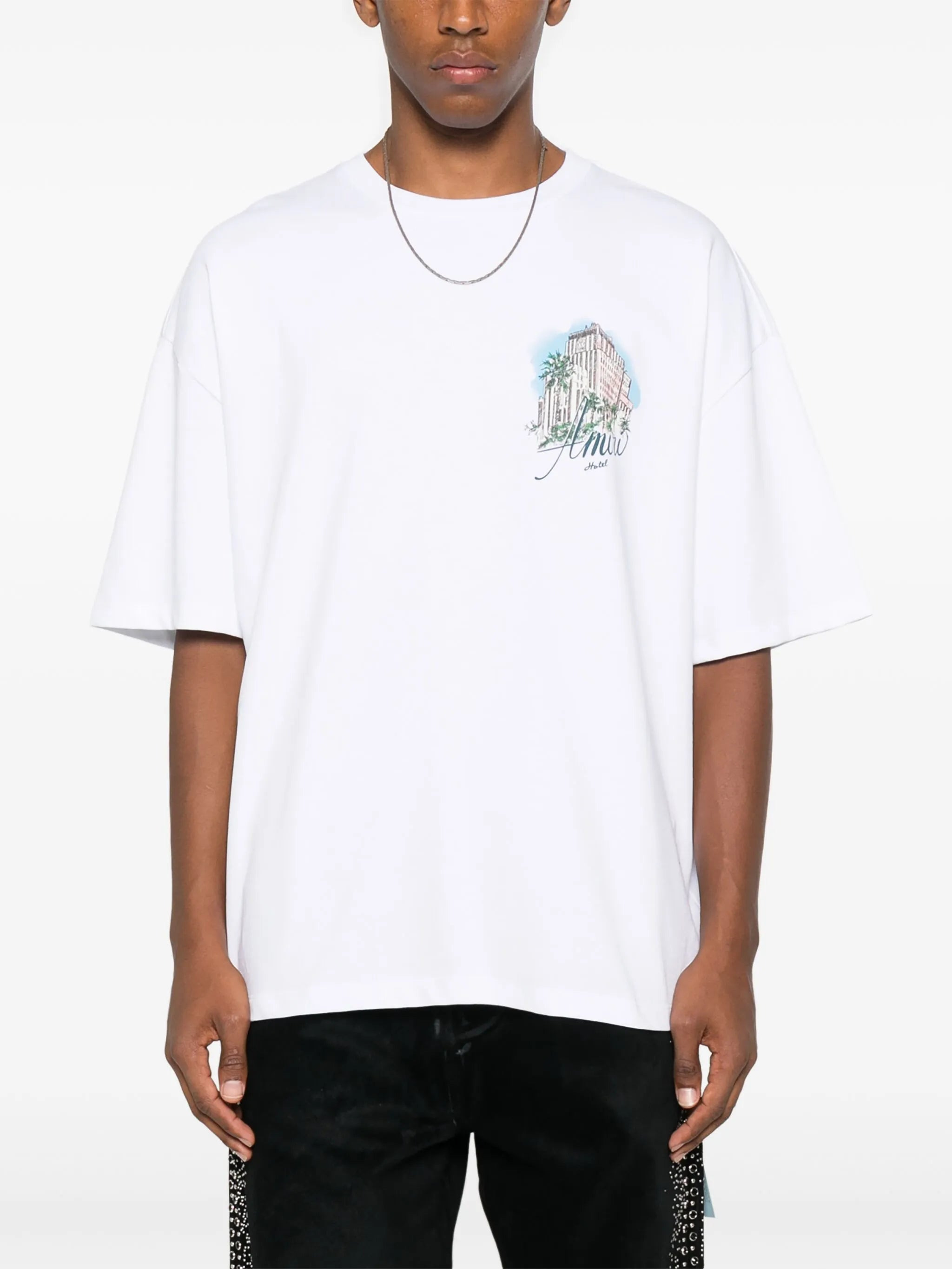Amiri Graphic-print Drawstring T-shirt - 4