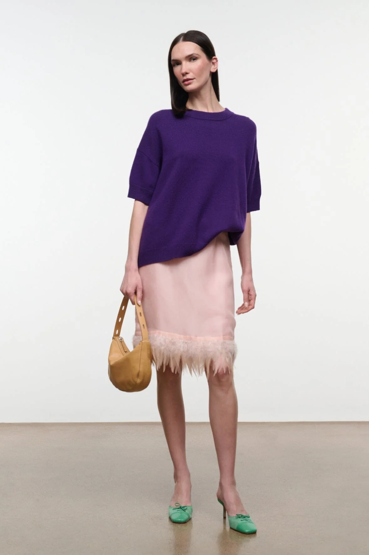 STAUD SORRENTO CASHMERE SWEATER COSMOS - 1
