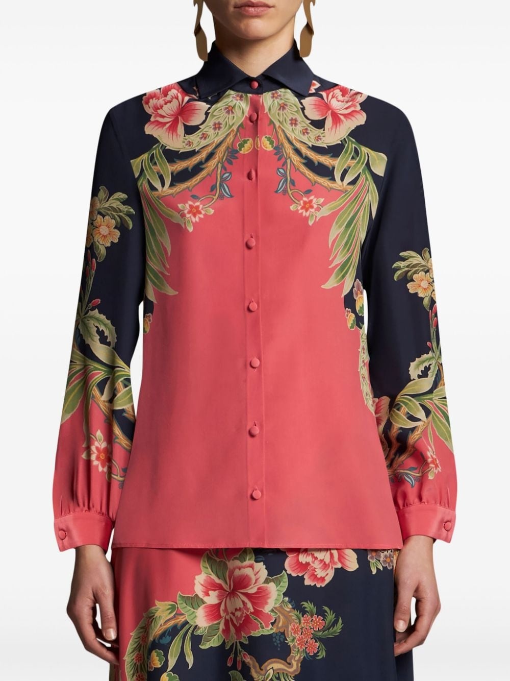 printed silk shirt - 3