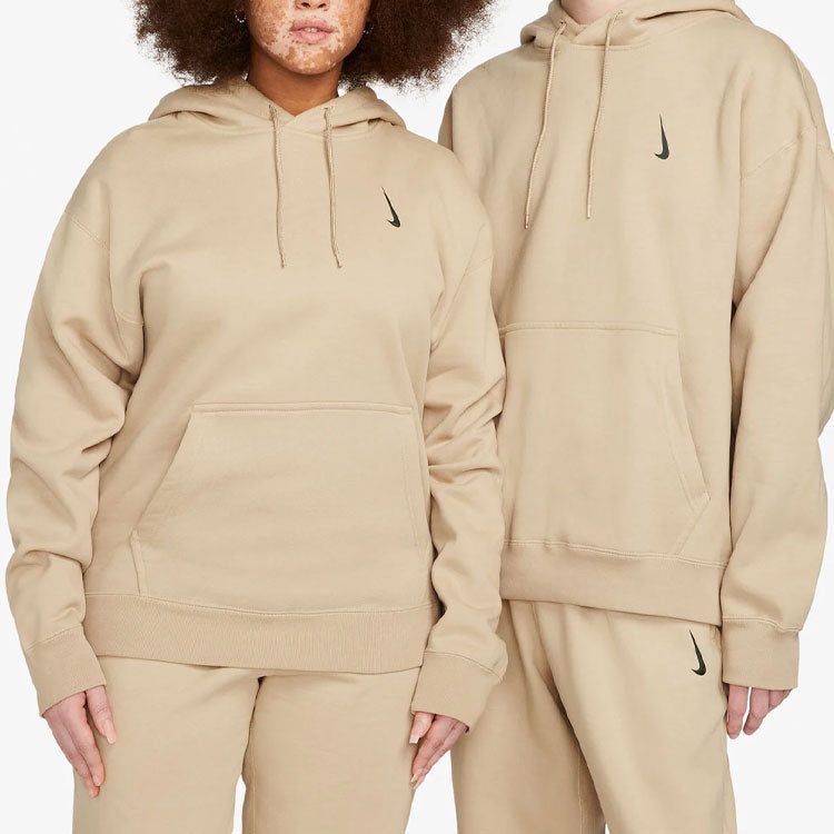 Men's Nike x Billie Eilish Crossover Solid Color Cotton Hooded Long Sleeves Autumn Us Edition Brown  - 5